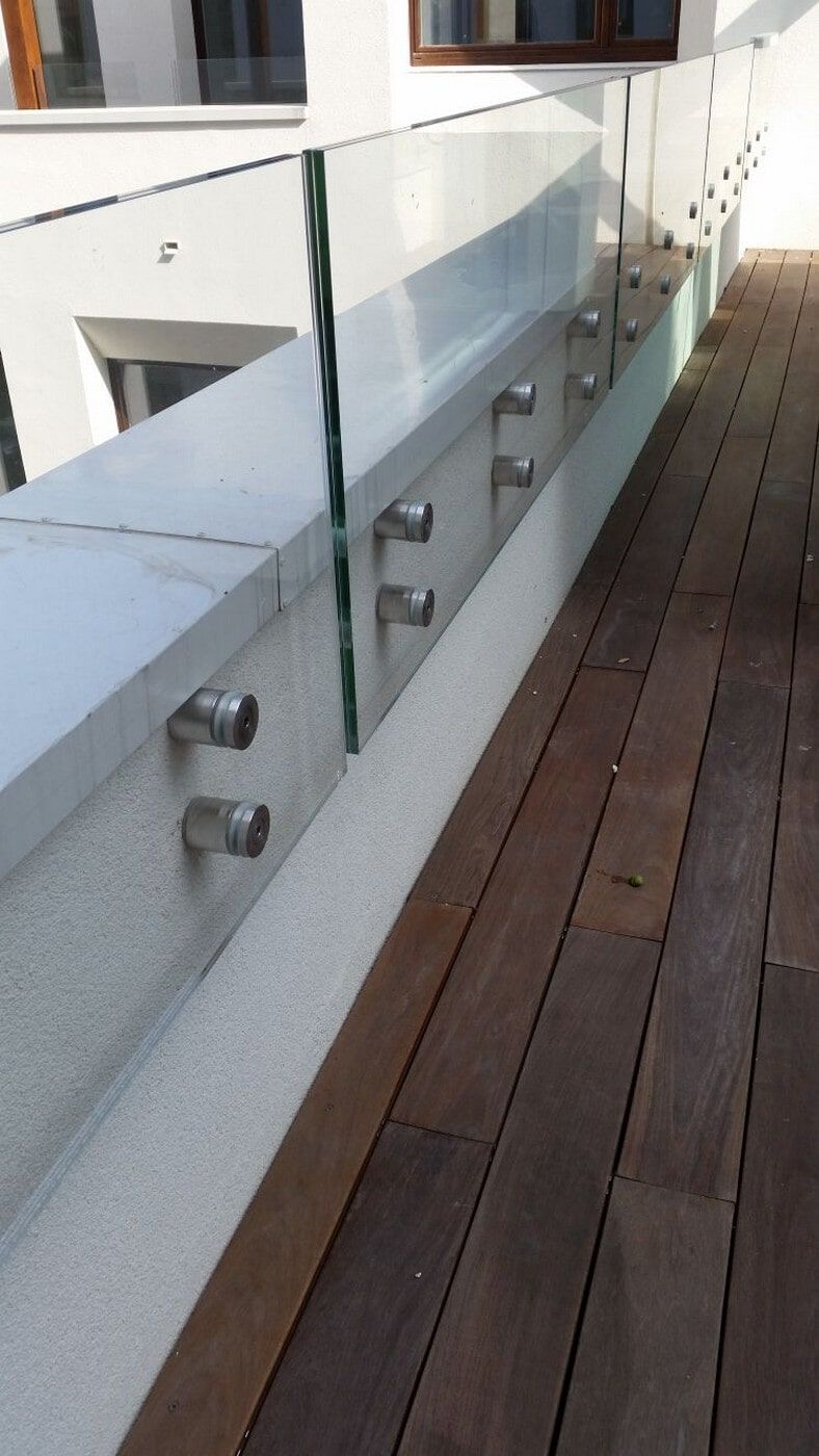 parapetto terrazza in vetro