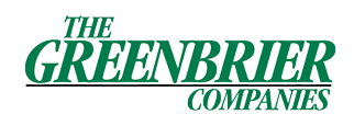 A green and white logo for the greenbriar companies