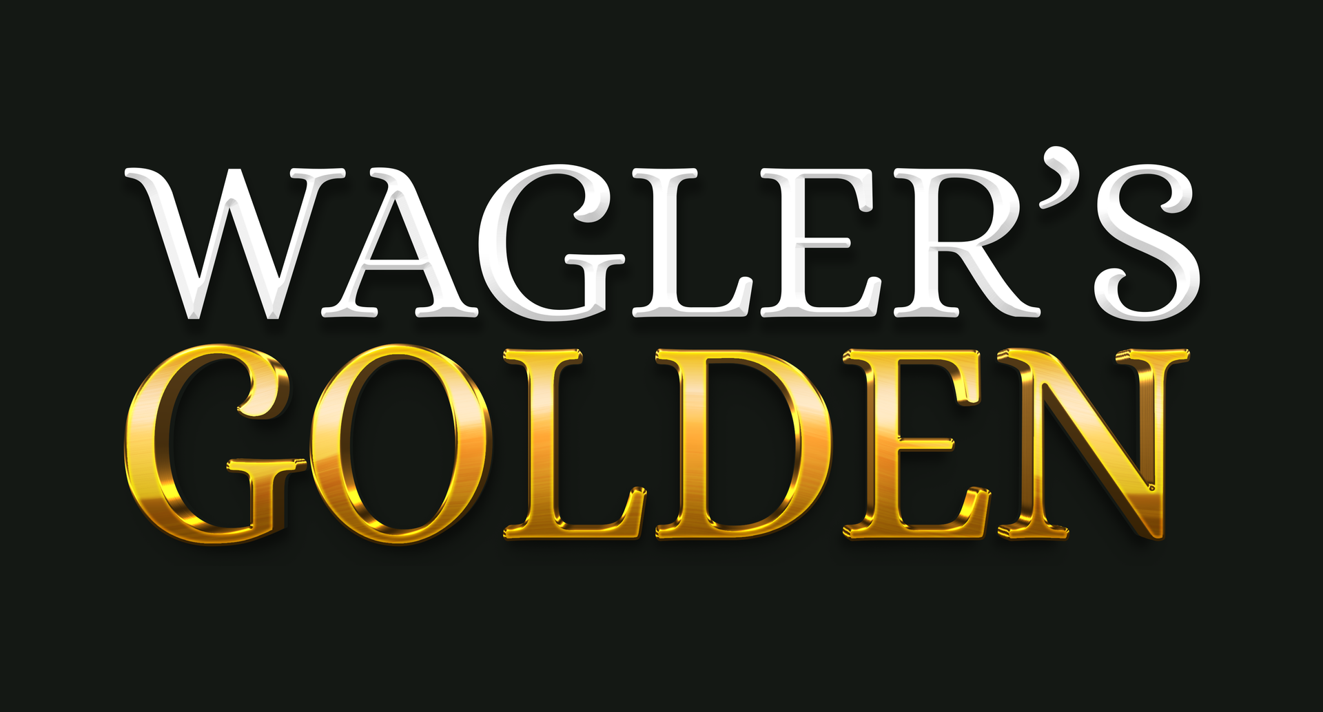 A logo for wagler 's golden with gold letters on a black background