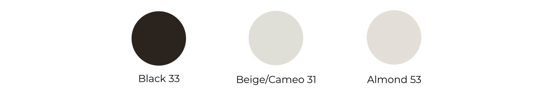 A black circle , a white circle , and a gray circle on a white background.