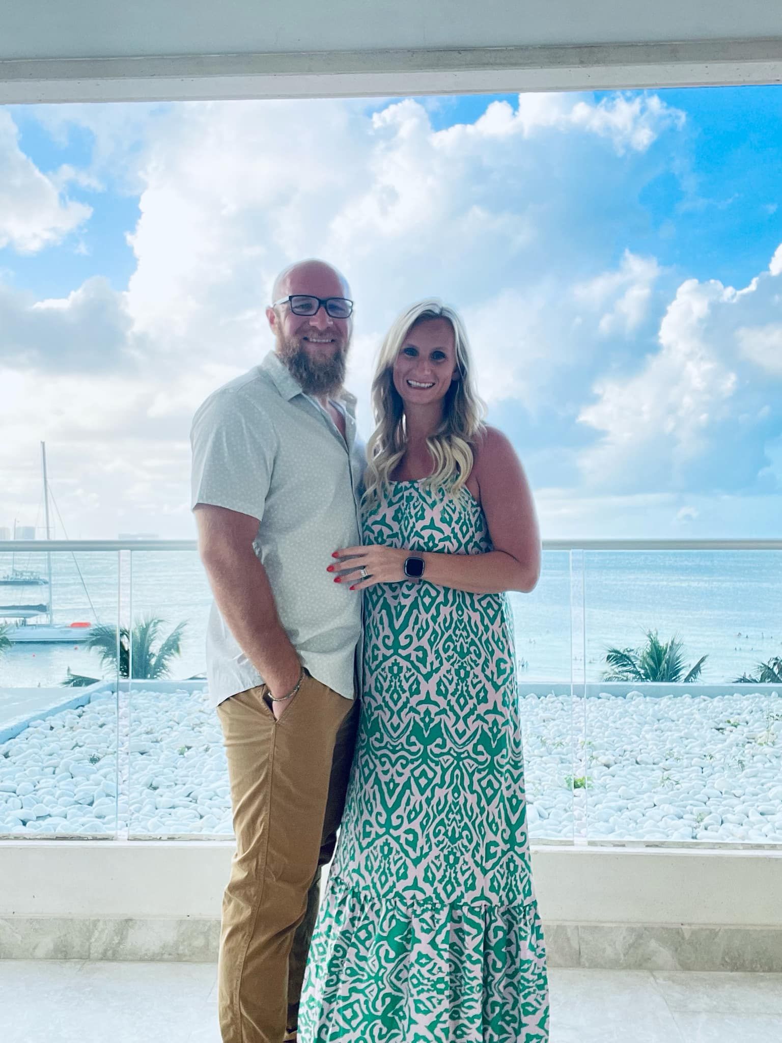 Clients on their anniversary trip