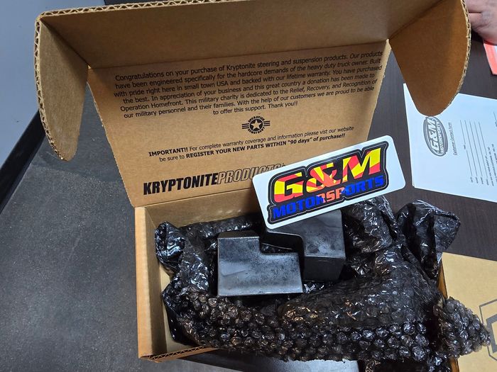 Kryptonite Suspension Components Packaged For Installation | G & M Motorsports