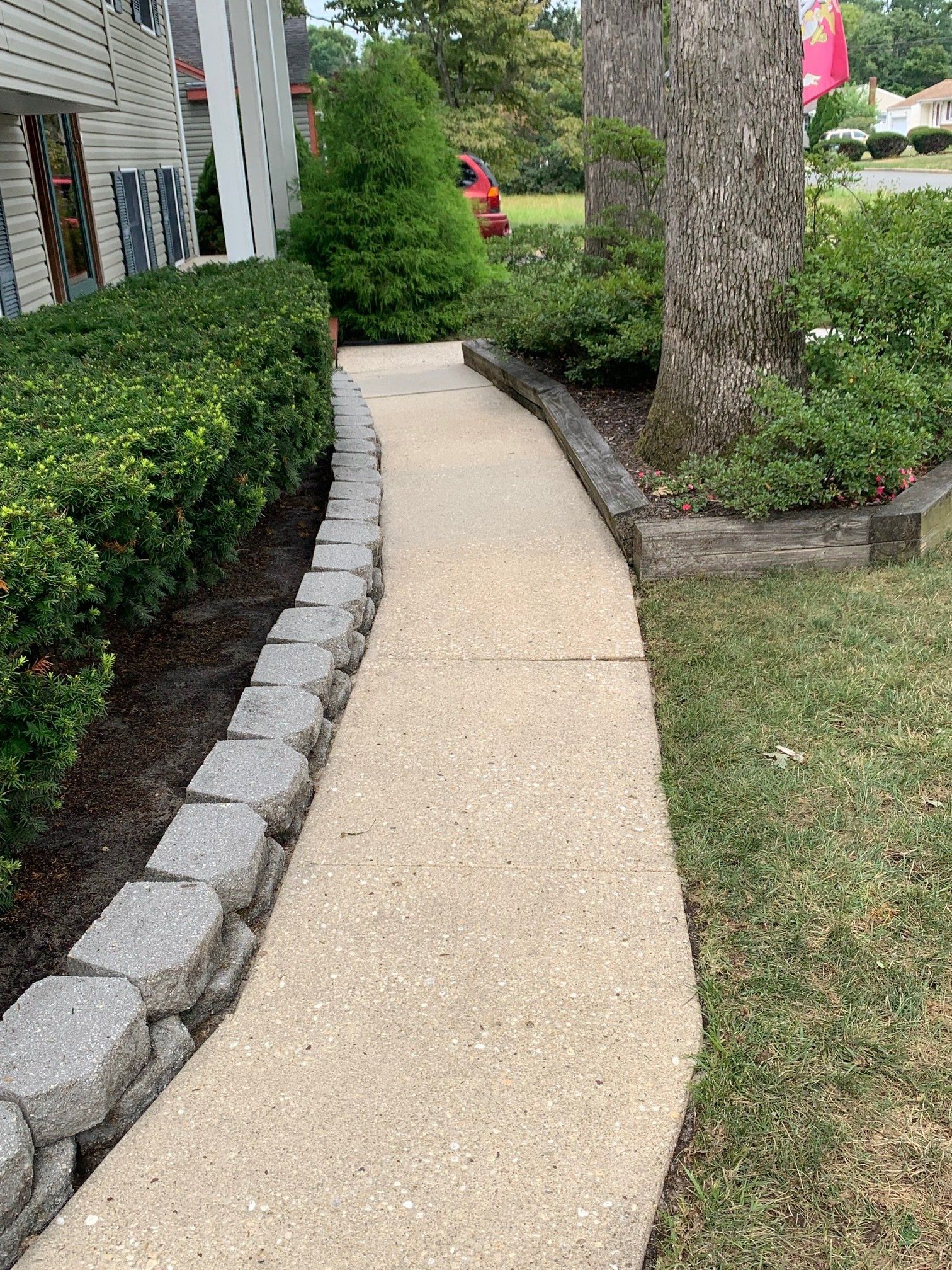 power washing concrete driveway