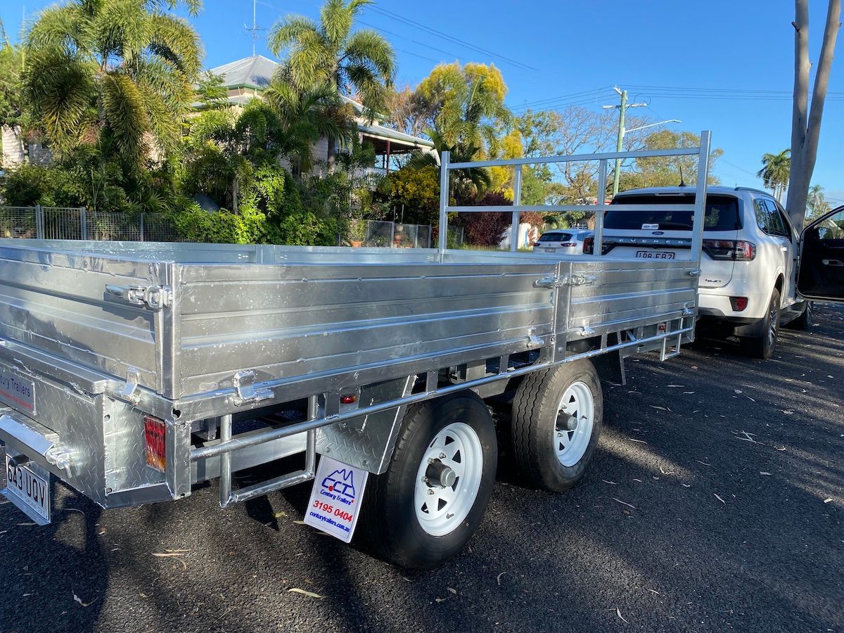 Car With Trailer Off Road — Locqal Car Truck Trailer Rentals in Emerald, QLD