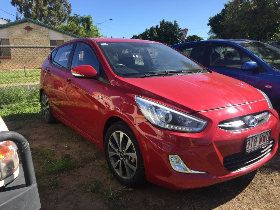 Red Hatchback Vehicle — Locqal Car Truck Trailer Rentals in Emerald, QLD