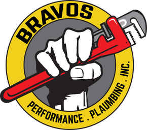 A logo for bravos performance plumbing inc.