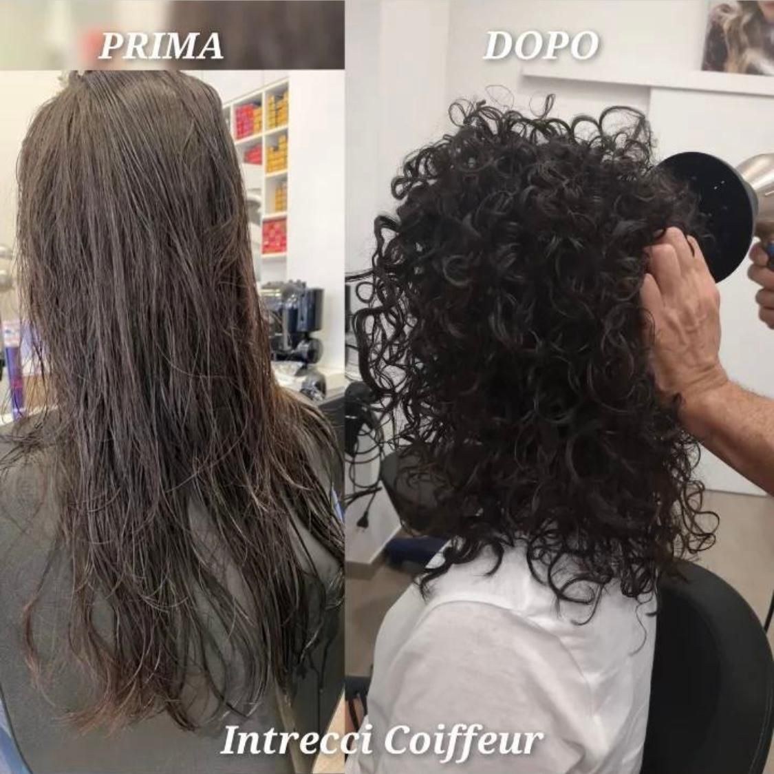 prima e dopo trattamento capelli ricci