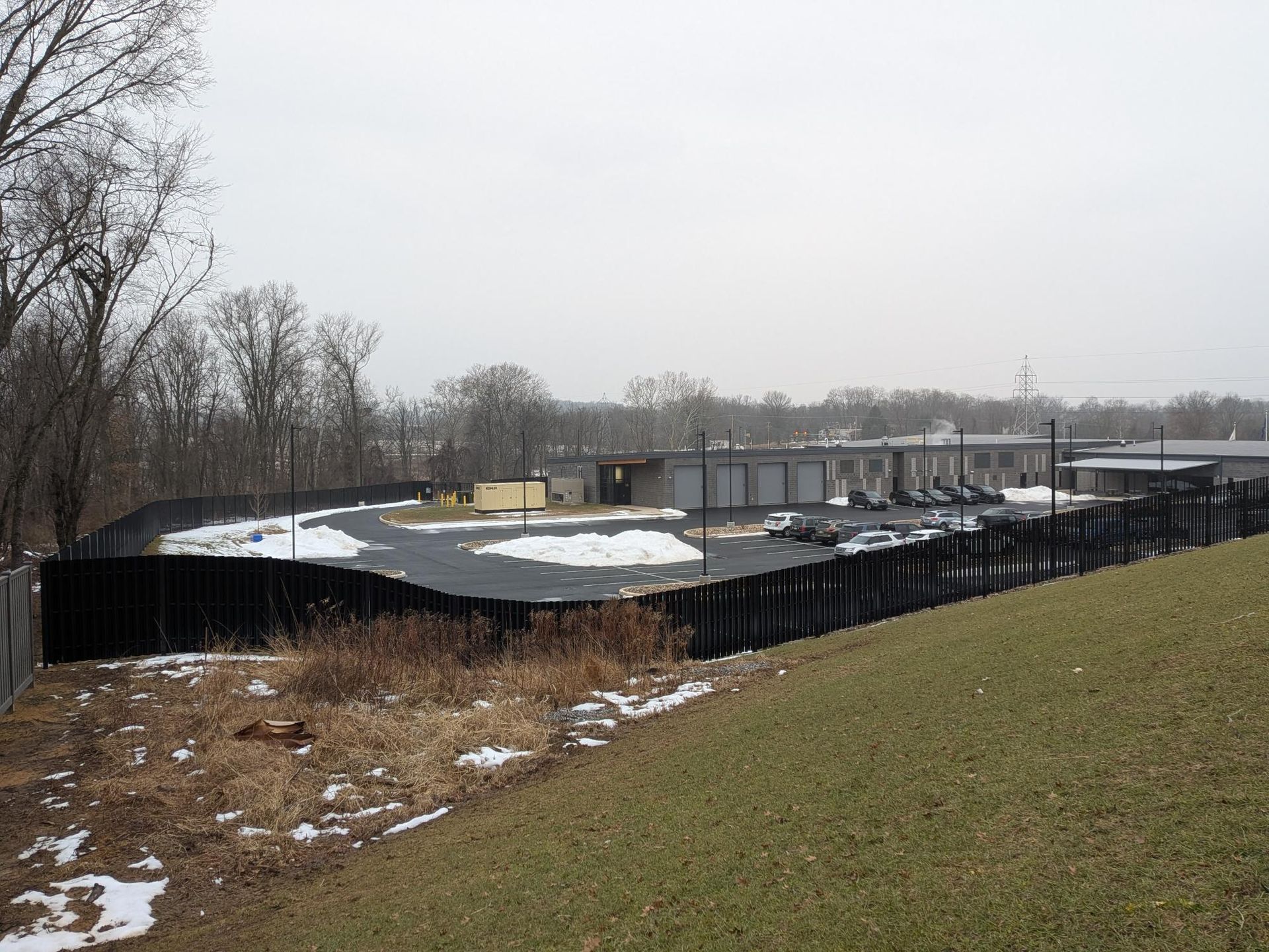 York County Steel Fence Installation at Police Department