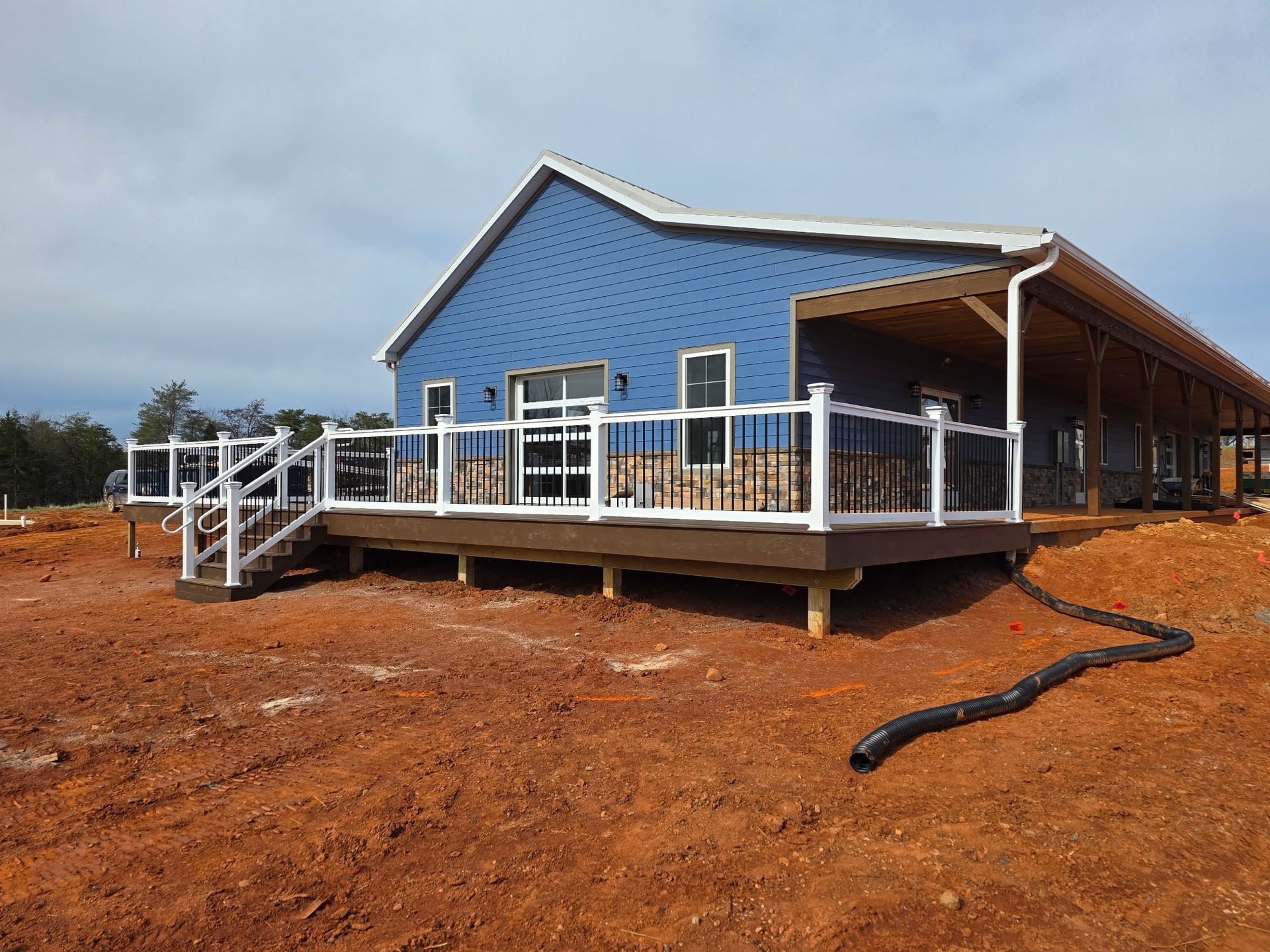 Low-maintenance deck installation at veteran support facility in Altavista VA