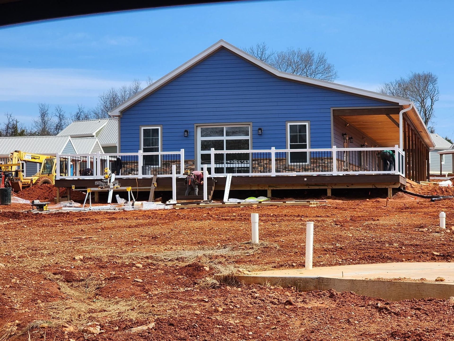 Deck railing installation with clean, low-maintenance design