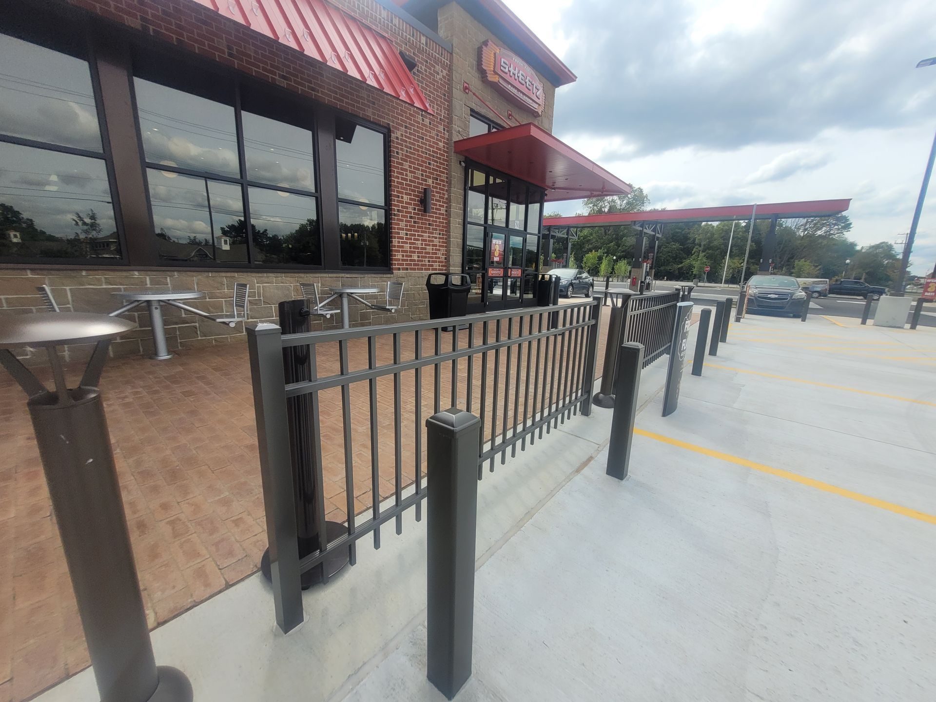 commercial fence installation Maryland Sheetz Store