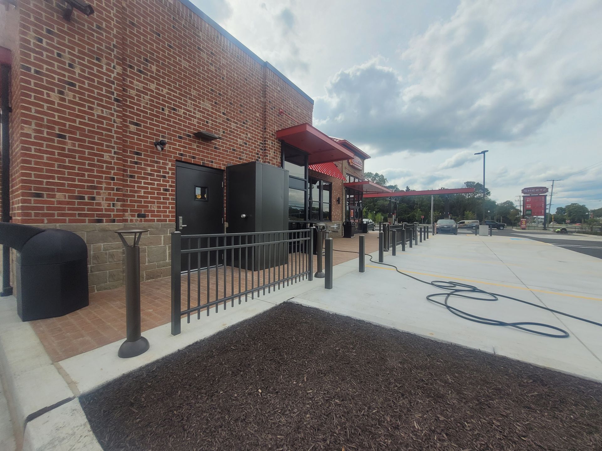Commercial fence installation at Sheetz, Elkton MD