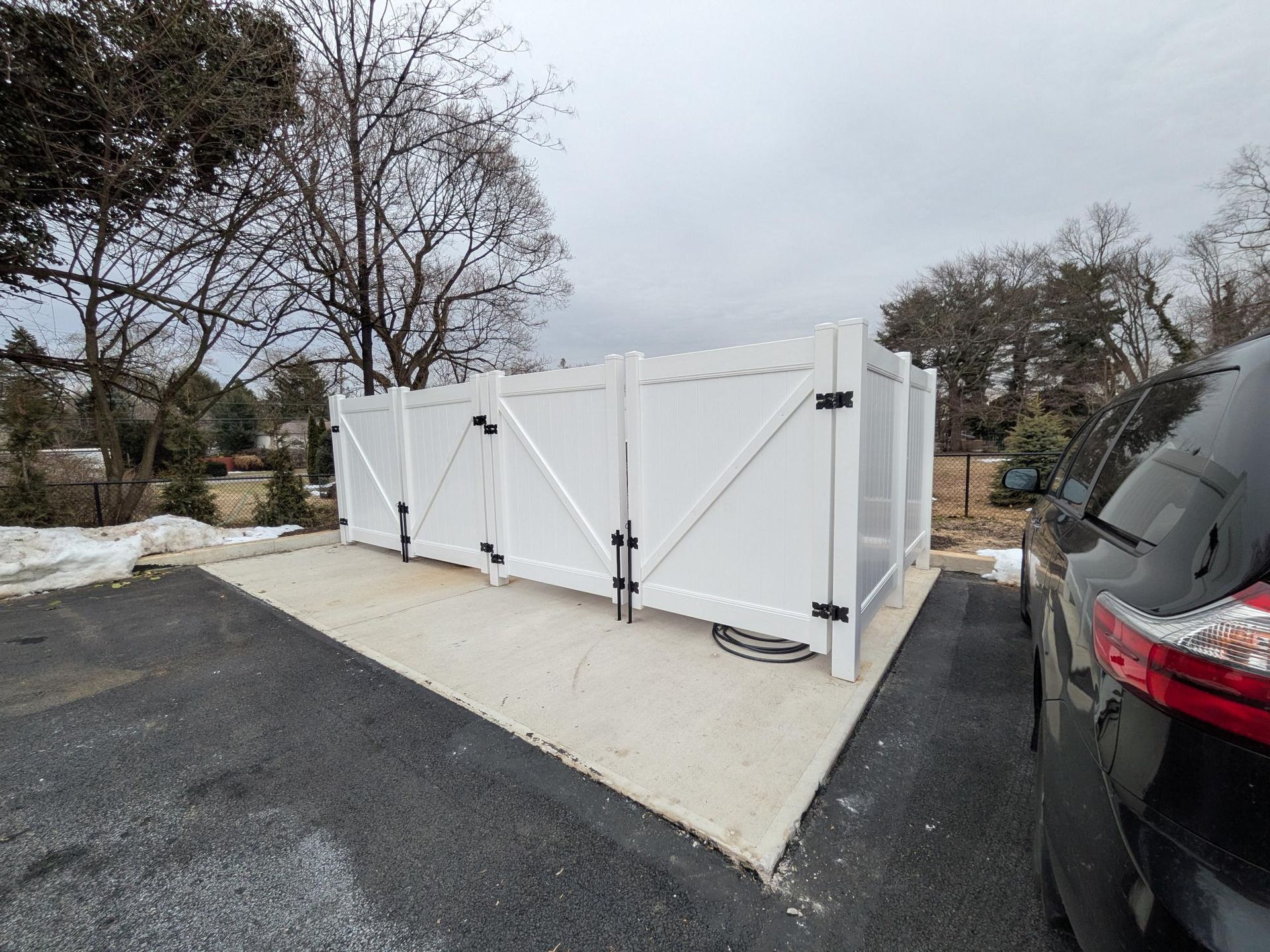 Millcreek Fence commercial fencing project in Jenkintown, PA for Hopewell  Vet 2