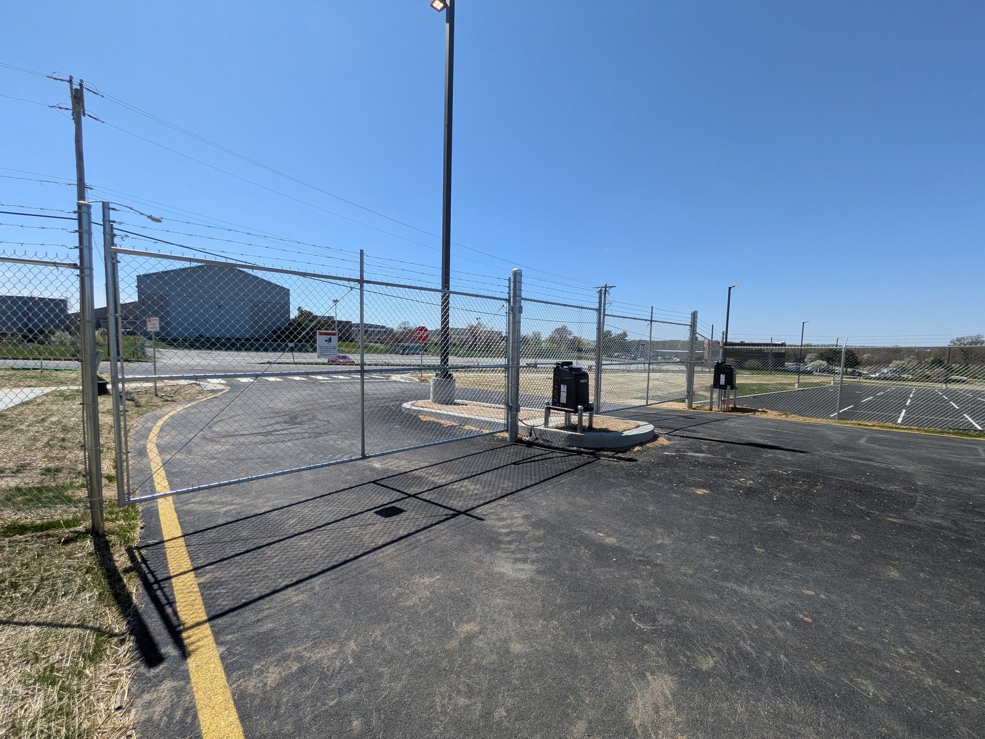 Commercial chain link fencing installation by Millcreek Fence & Decks | Delaware Army National Guard