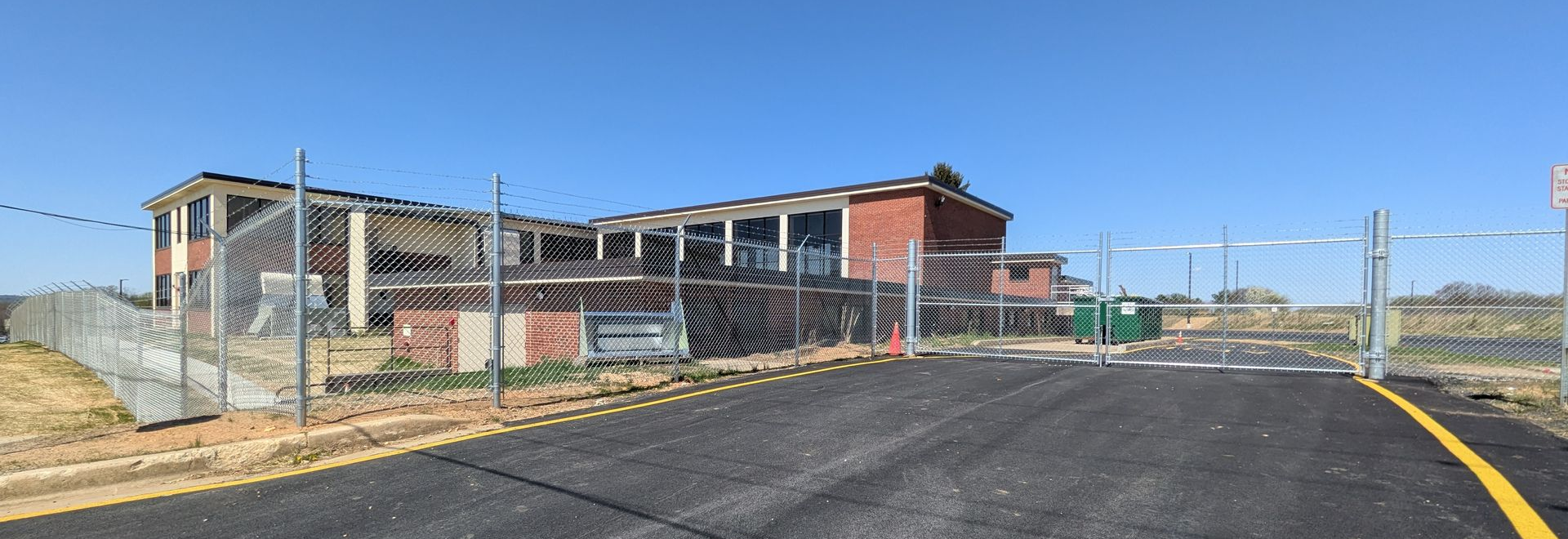 chain link fence around Army National Guard Facility in Delaware | Fence install Millcreek Fence & Decks