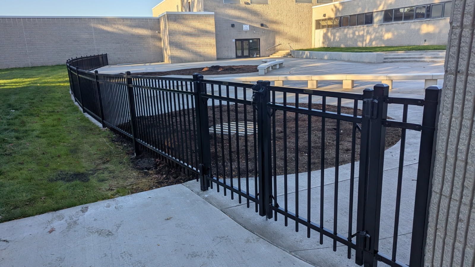Steel picket fence installed at West Scranton Intermediate School in Scranton PA