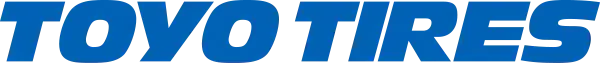 TOYO TIRES logo in blue letters.