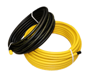 Picture of  WARDFlex® yellow & WARDFlexMAX® black tubing coiled up