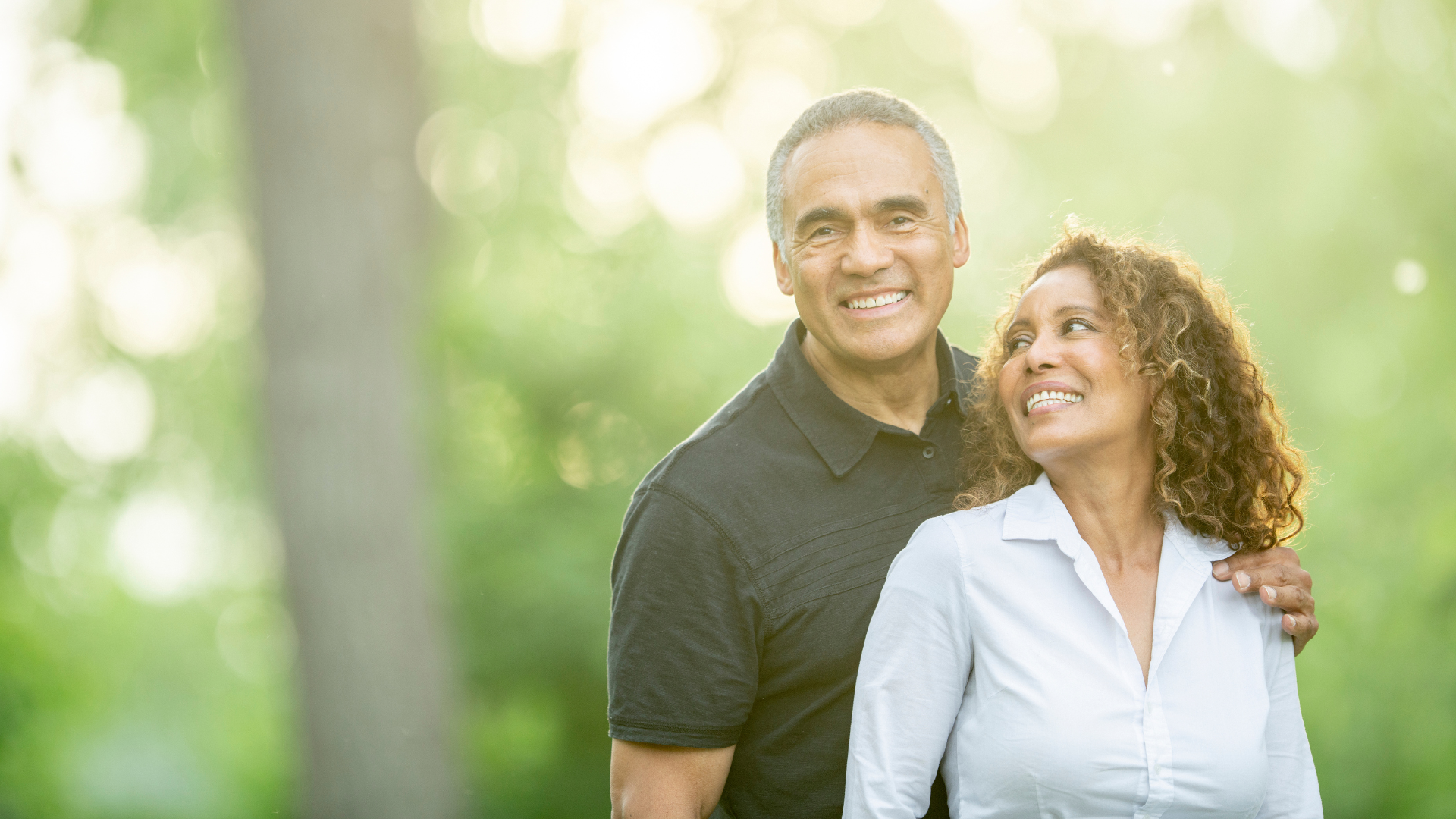 Man and woman couple smiling