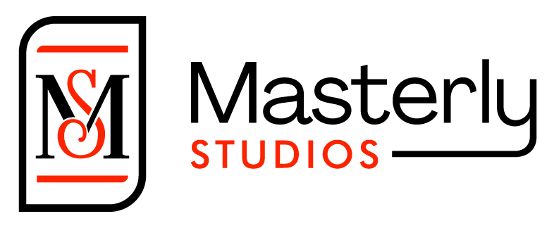 Logo for Masterly Visuals: Silver framed