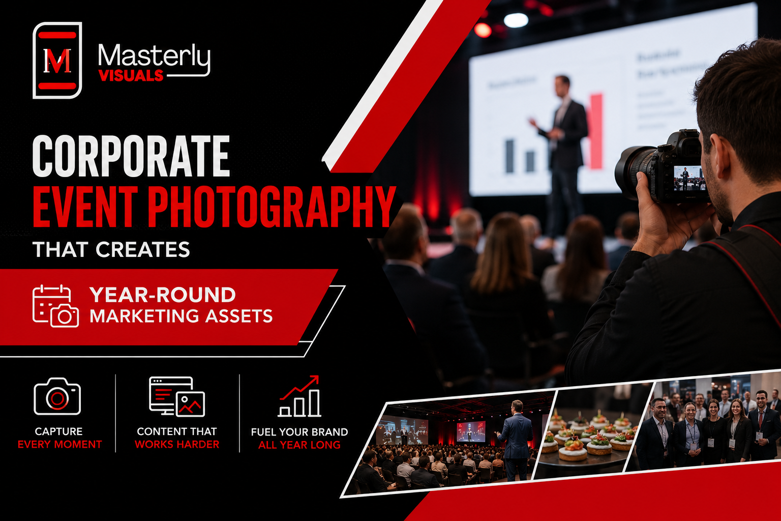 Corporate event photography at business conference