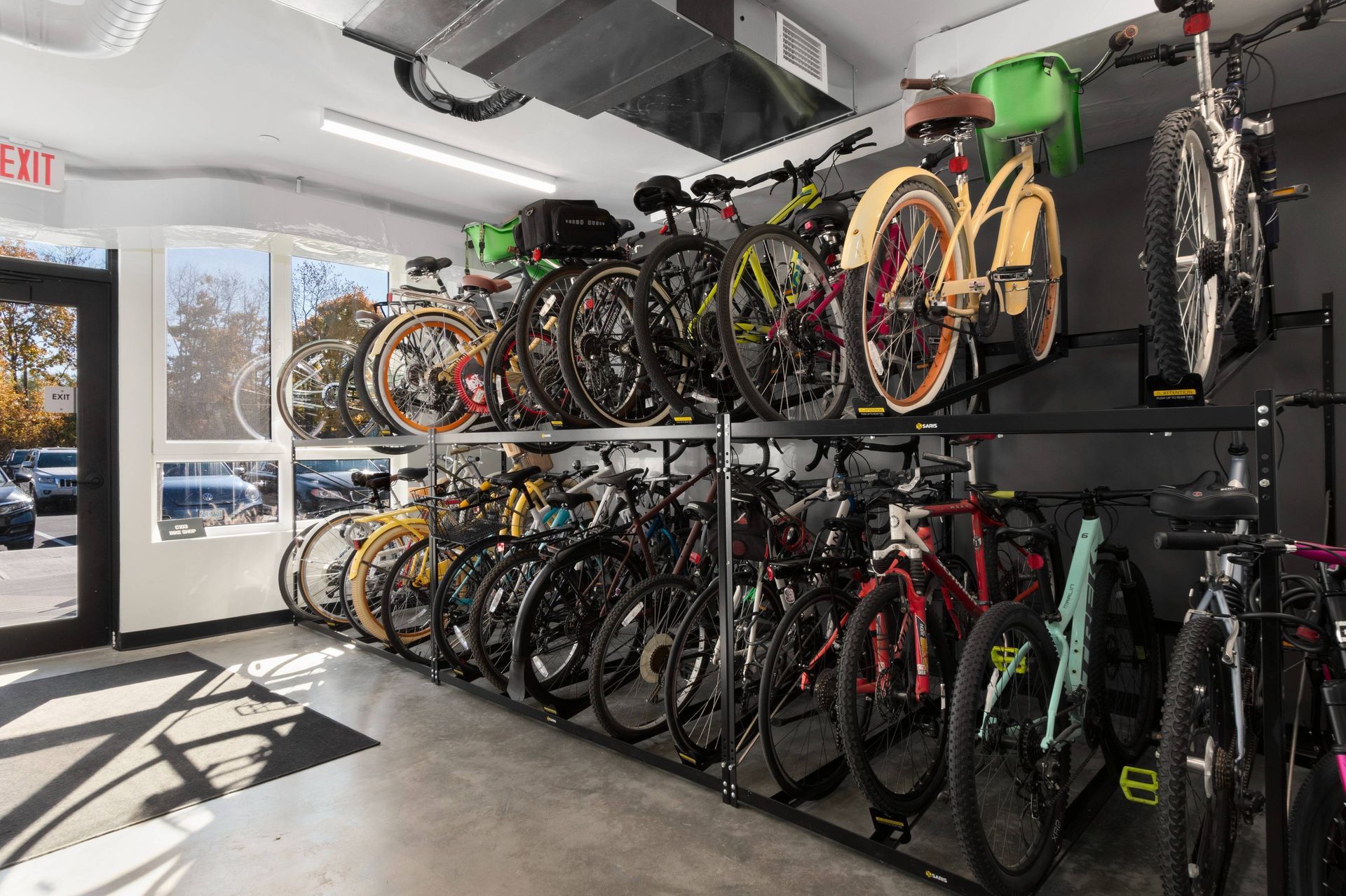 West End Yards apartment community with bike storage. 
