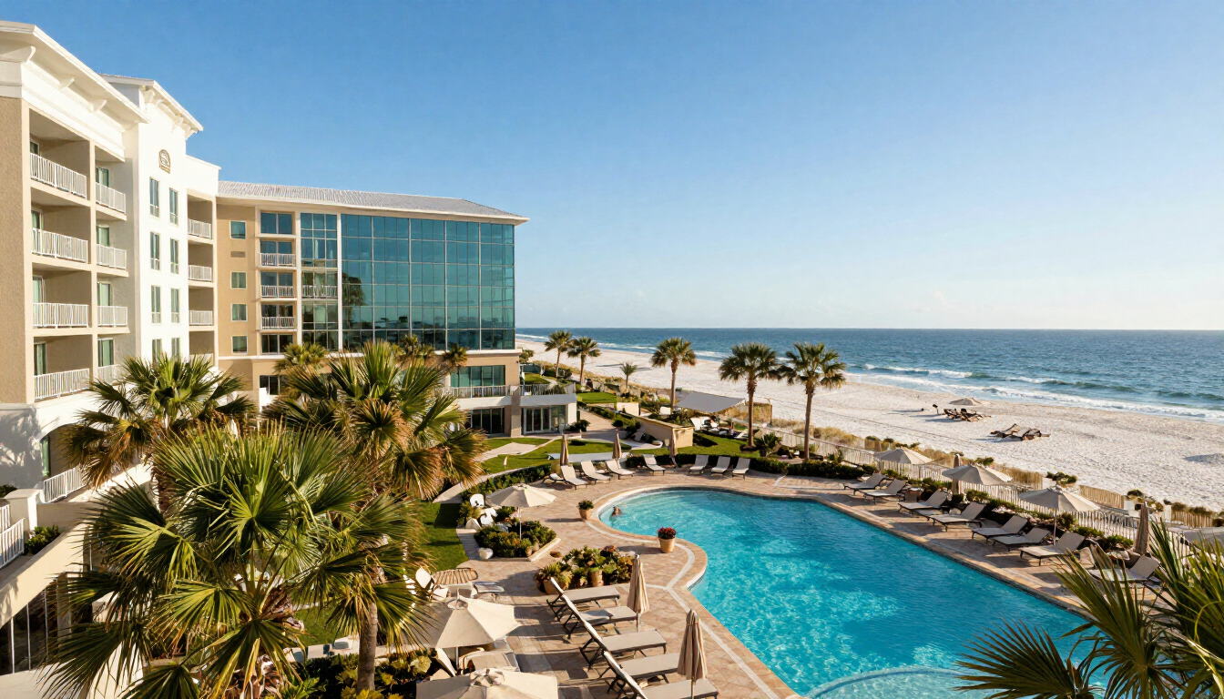 Camelot by the Sea Resort overlooking the Atlantic Ocean in Myrtle Beach.