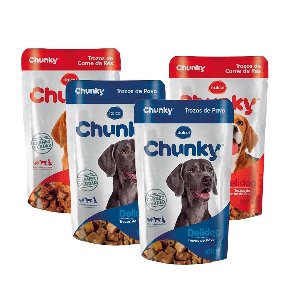Comida Húmeda Chunky Pouch Delidog por 100 g