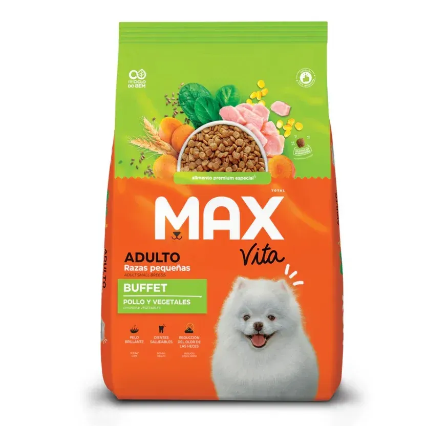 Max Vita Adulto Buffet Razas Pequeñas Pollo y Vegetales