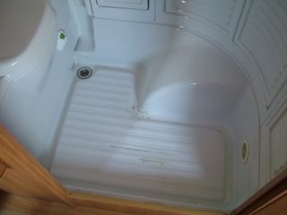 badly damaged shower tray for speecoat repair