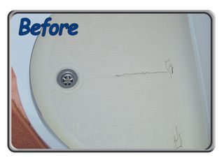 speedcoat shower tray repair before