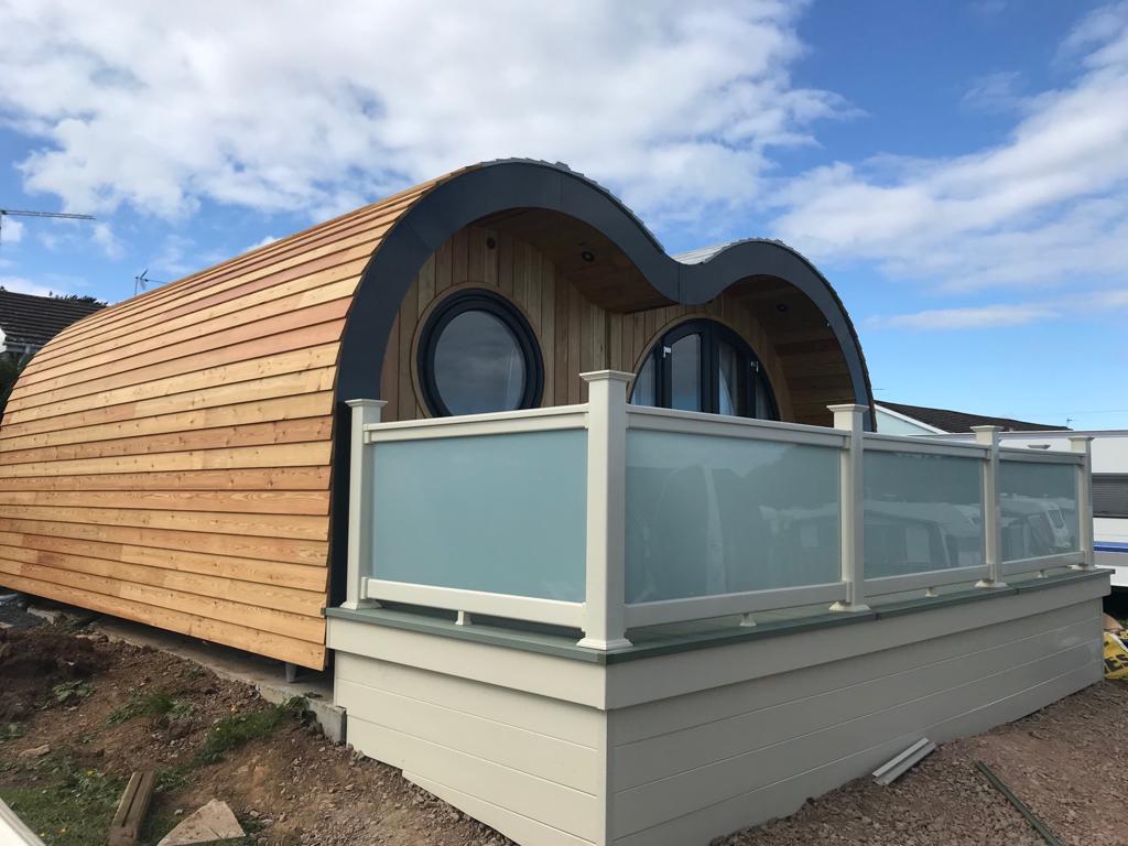 Pod and summer house decking by Mayfield Wales