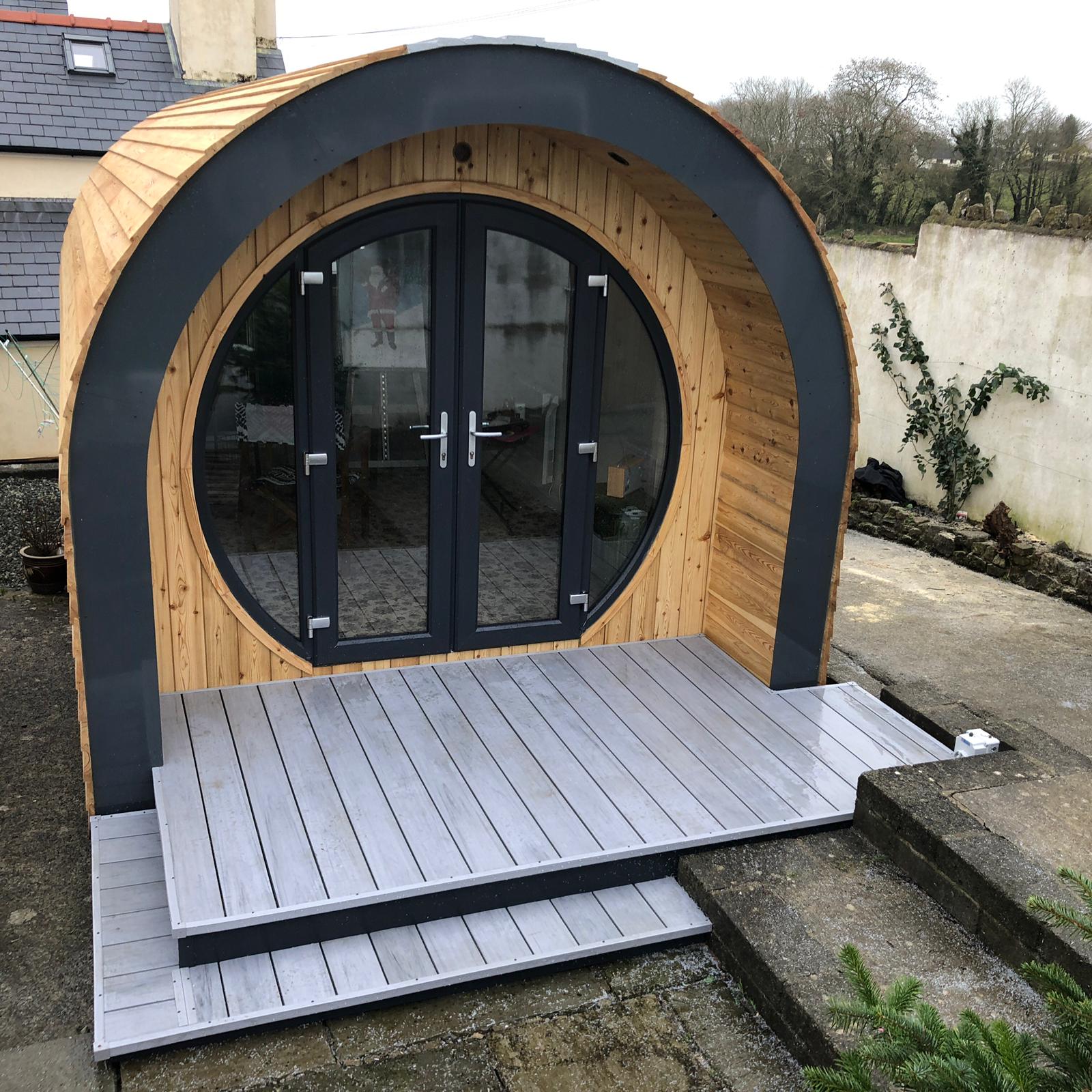 Pod and summer house decking by Mayfield Wales