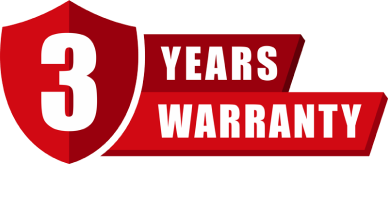 3 Years Warranty Logo - J&J Performance and Repair