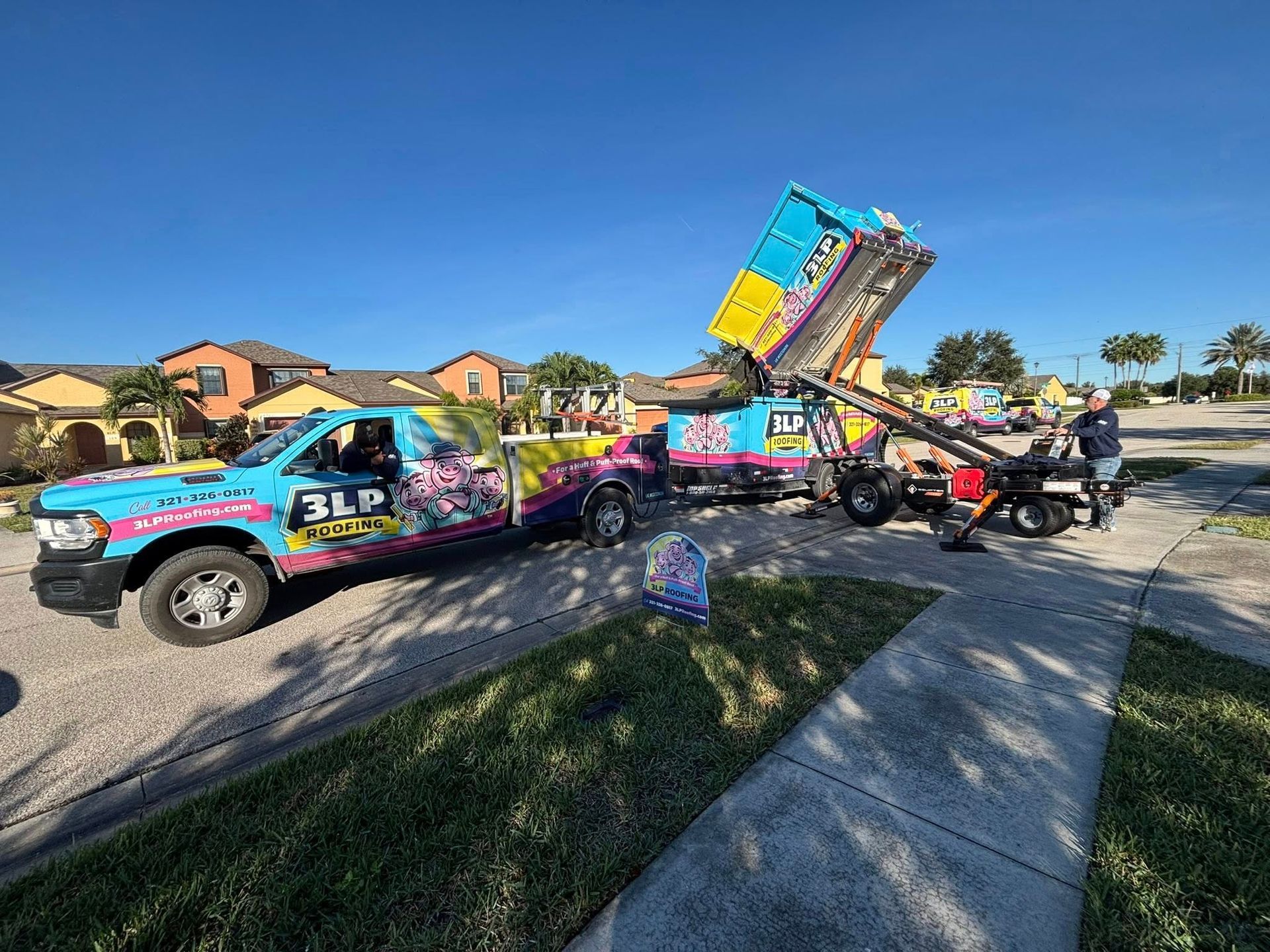 3LP Roofing team on a residential roof replacement project