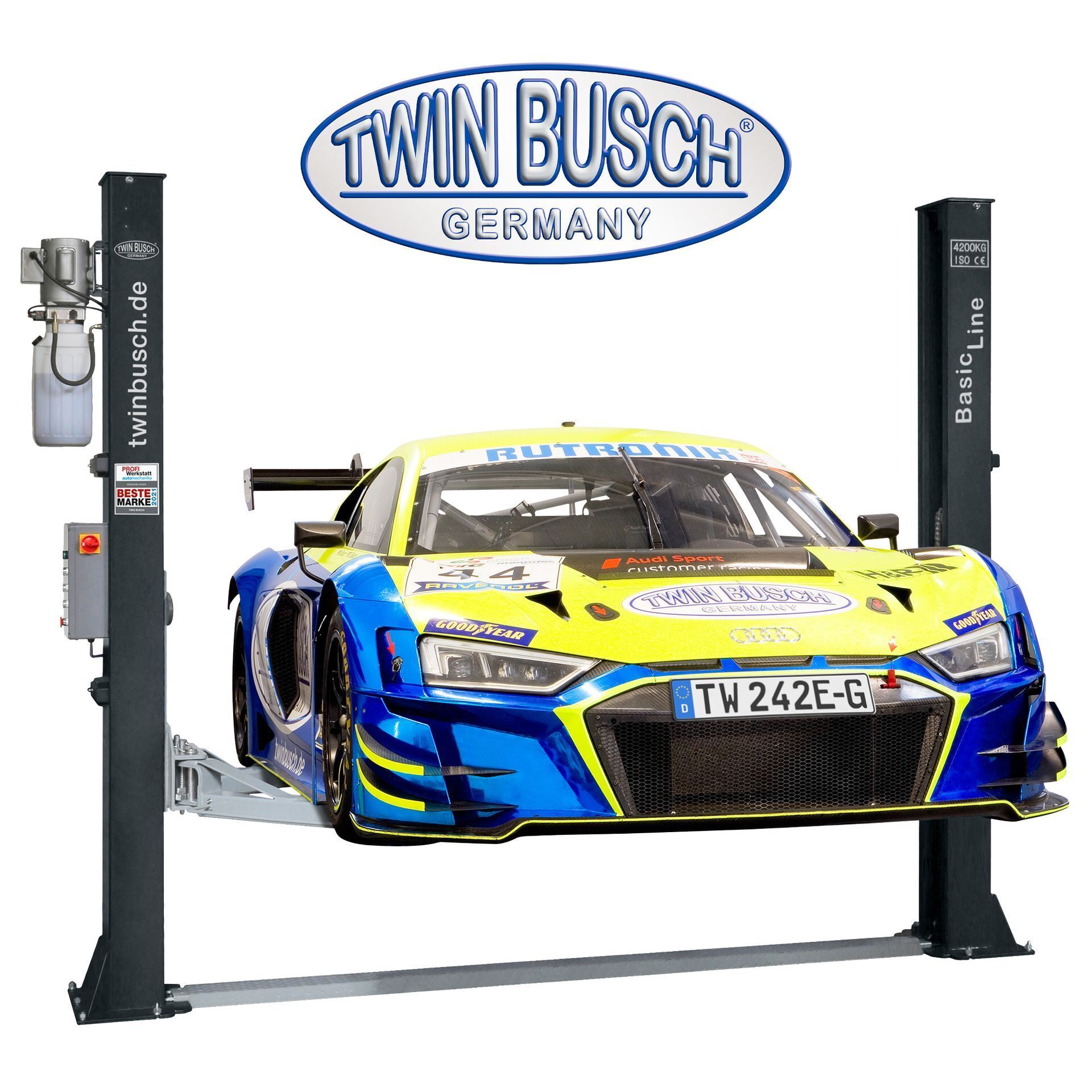 Twin Busch TW242 E - 2 Post Lift (4.2 tonne)