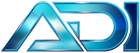 Blue and teal ADI logo with a glossy gradient.