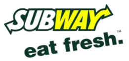Subway logo with green and yellow colors, the words 