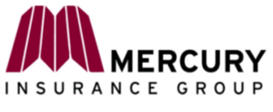 Logo for Mercury Insurance Group: A maroon stylized
