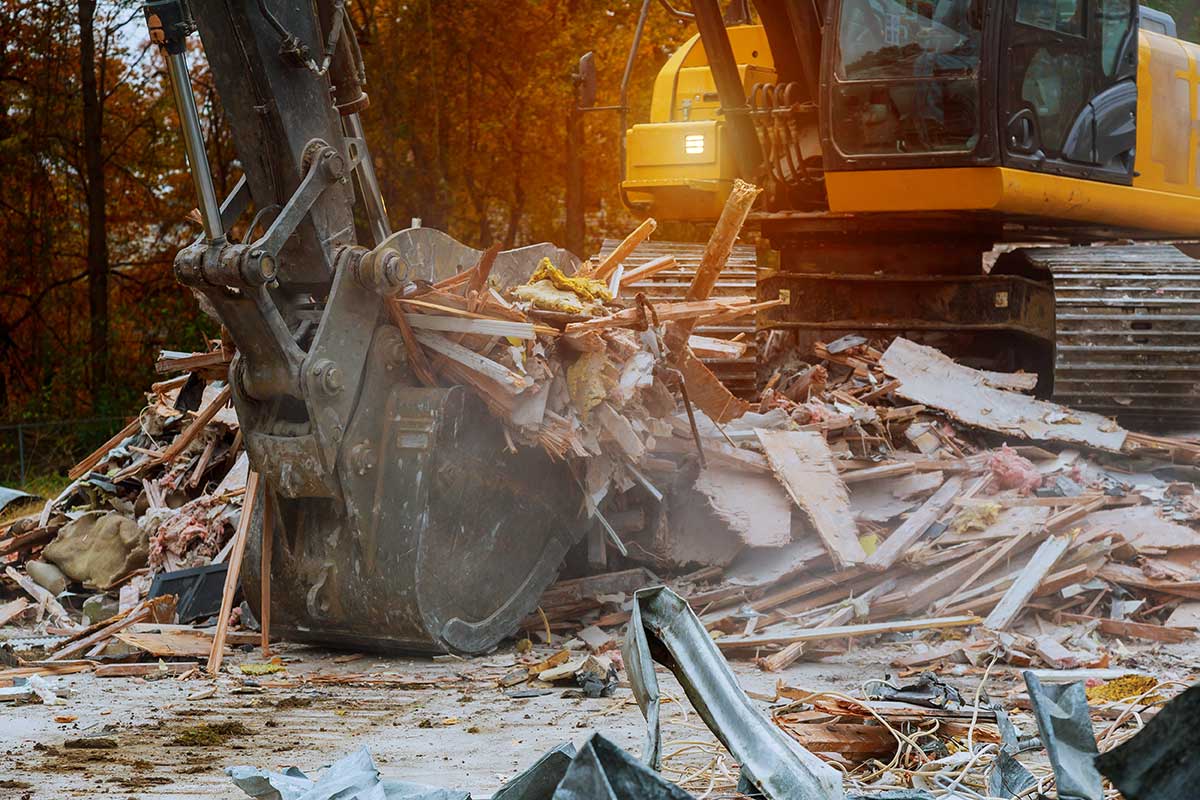 Residential demolition services in Virginia.