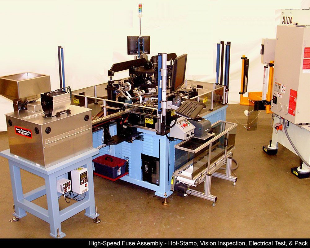 A machine that says high speed fuse assembly on it