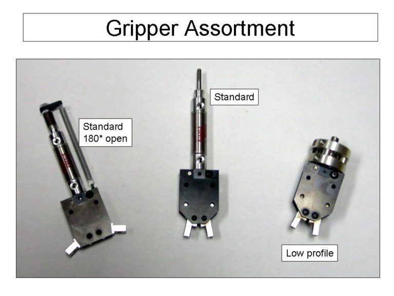 A picture of three different types of gripper assortment
