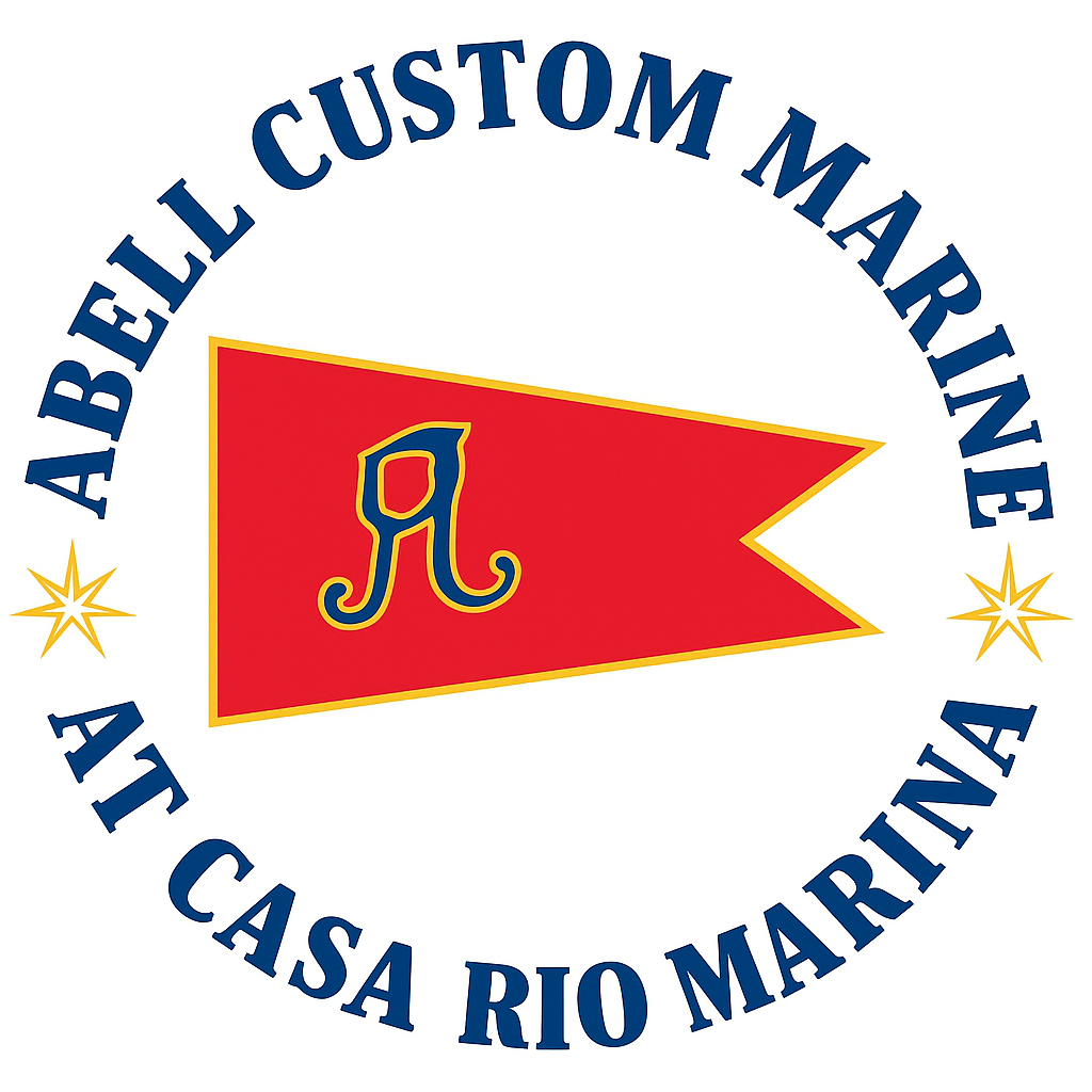 Abell custom marine at casa rio marina logo