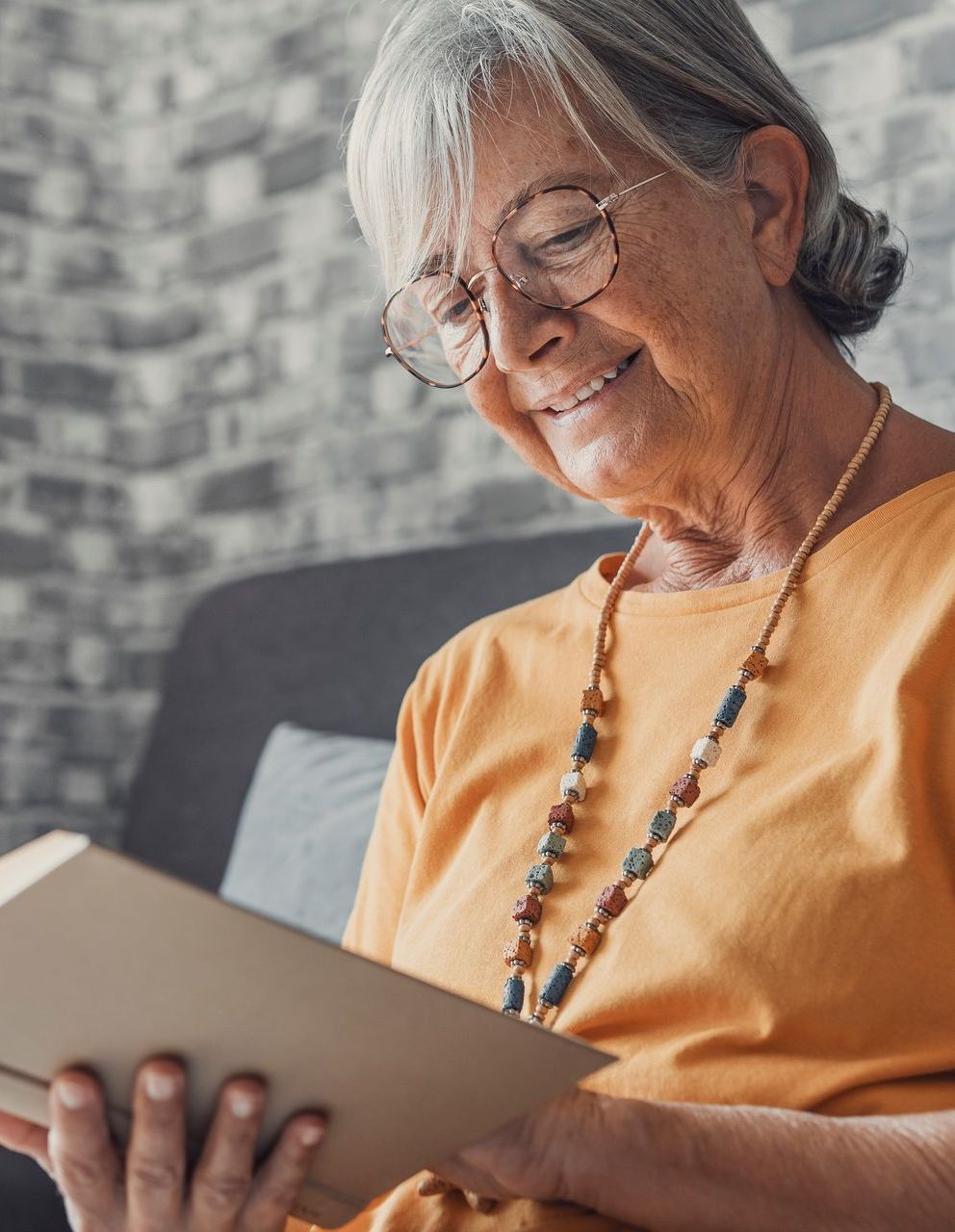 an older man is hugging a younger woman