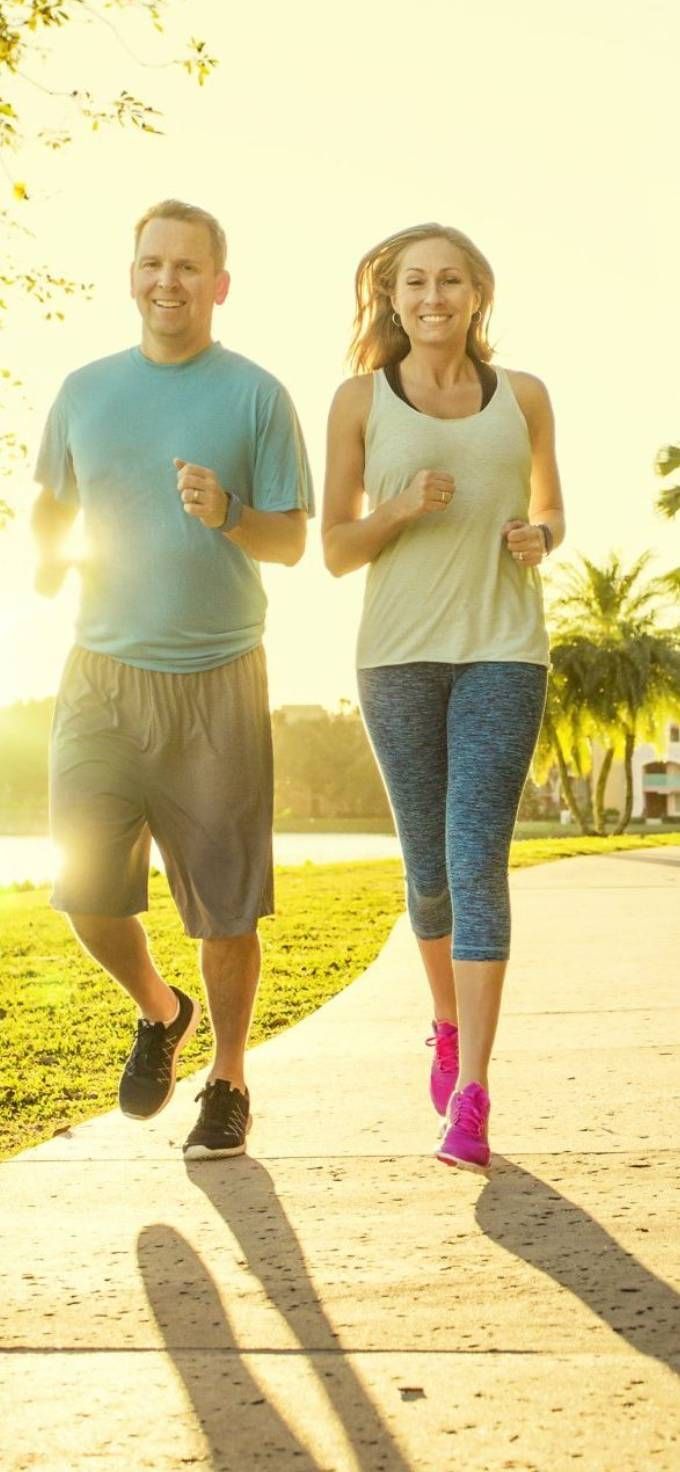 Man and Woman Running