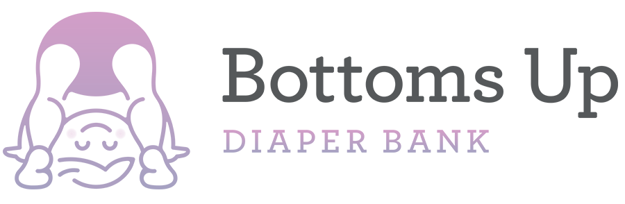 Logo: baby upside down in the splits, reading