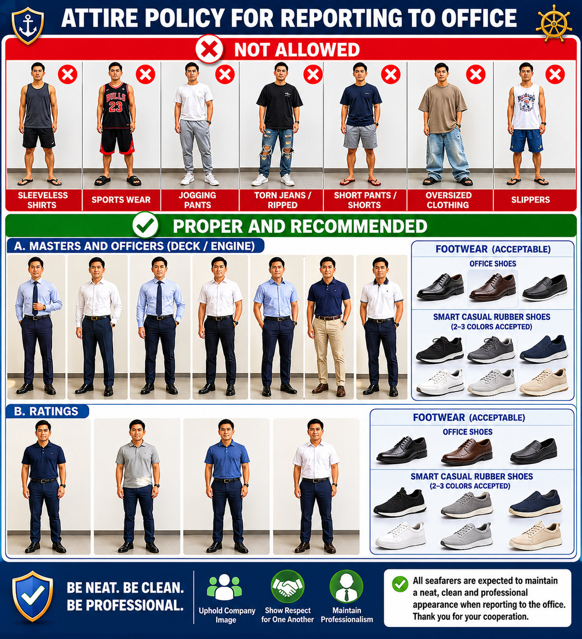 Reminder on Proper Attire and Professional Conduct of Ventis Seafarers ...
