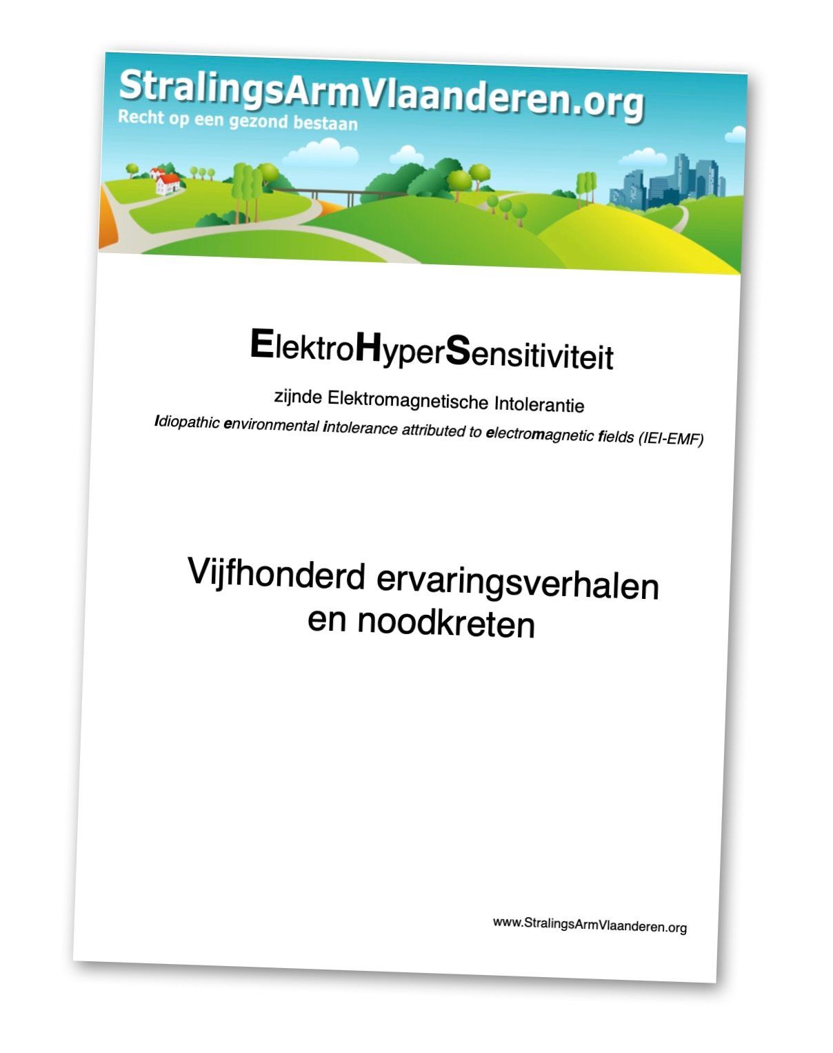 Een papiertje waarop elektro hypergevoeligheid staat