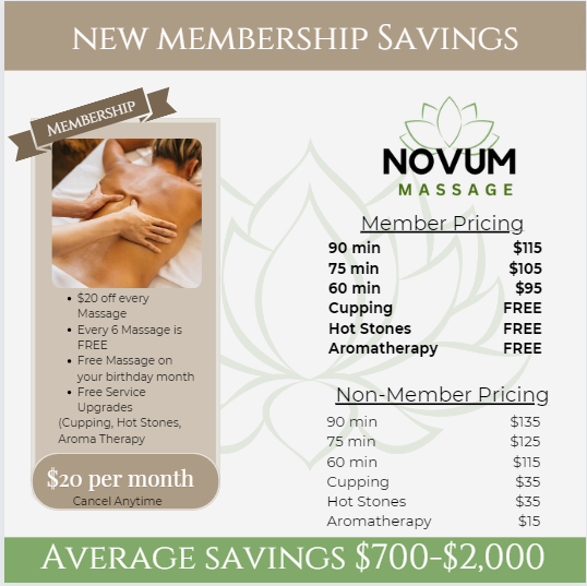 Massage Membership — Tucson, AZ — Novum Massage