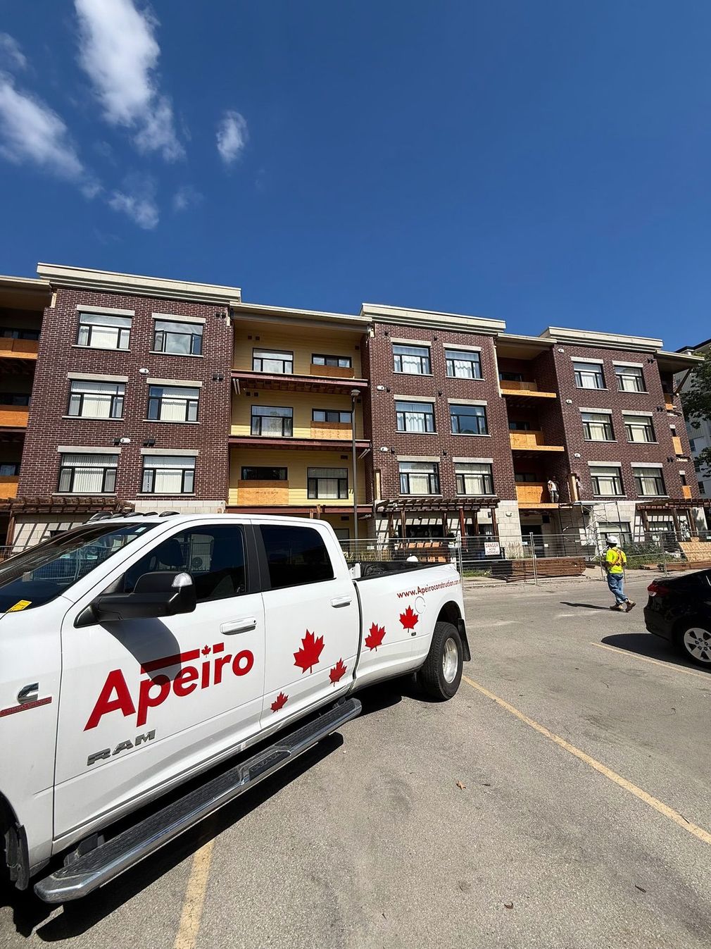 A white pickup truck with 